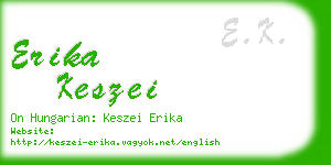 erika keszei business card